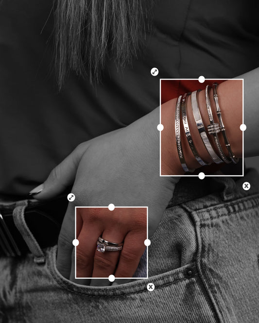 HAS001 - Lustra bracelet silver set