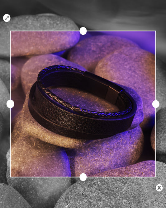 HAB104 - 3 in 1 leather bracelet