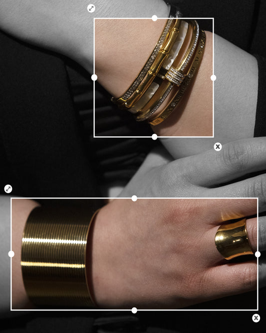 HAB216 - Cuff gold bracelet