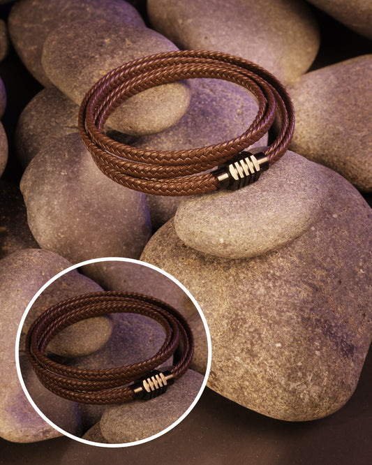 HAB108 - brown leather bracelet