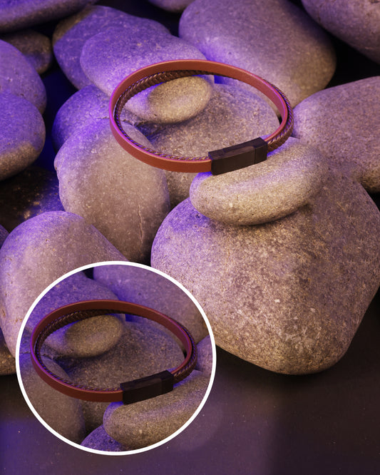 HAB107 - camel leather bracelet