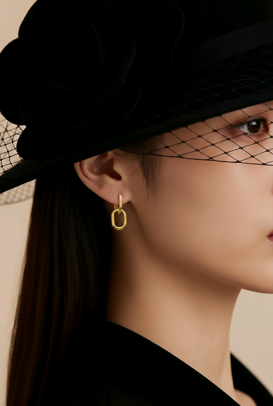 HAE007 - Golden Chain Earrings