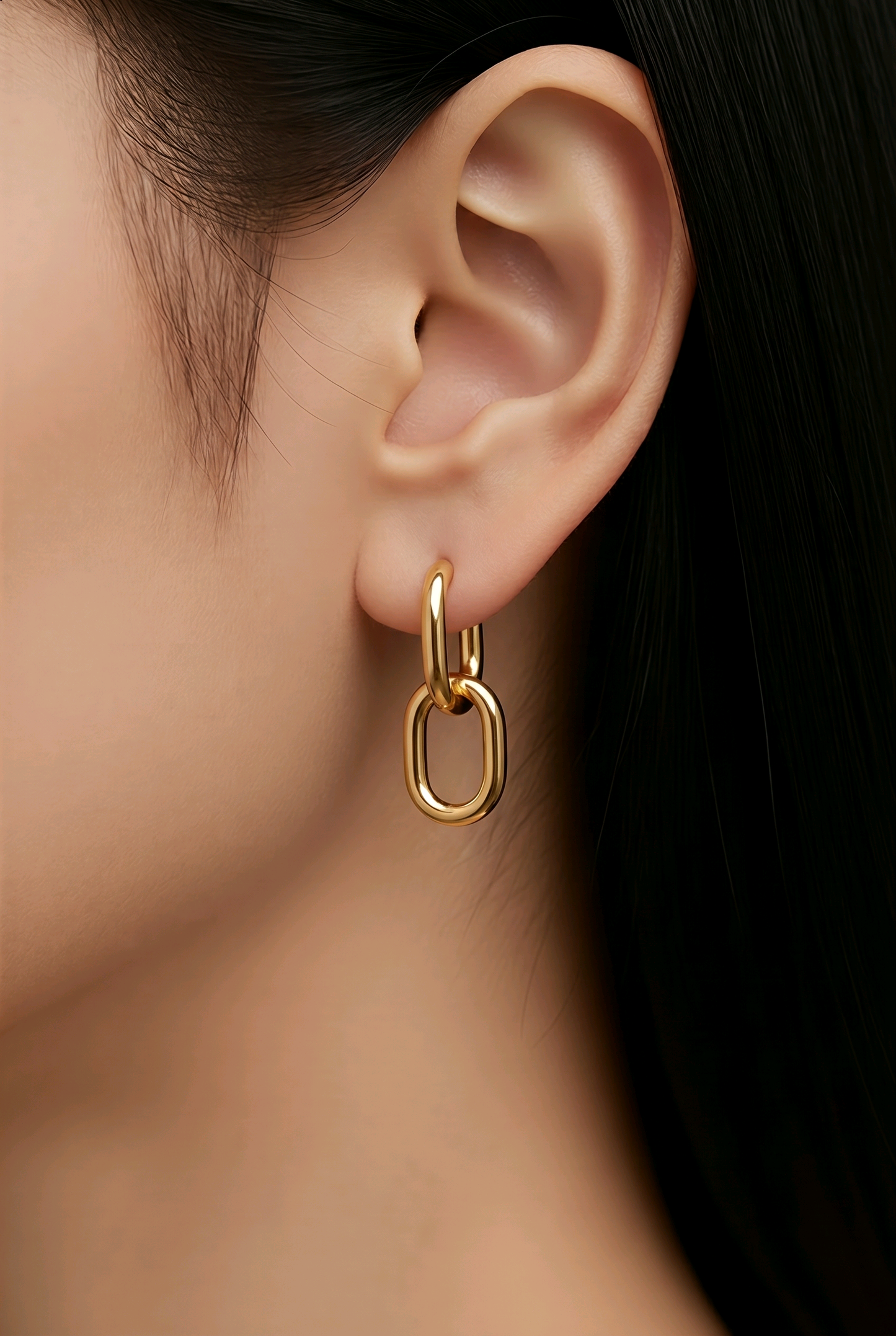 HAE007 - Golden Chain Earrings