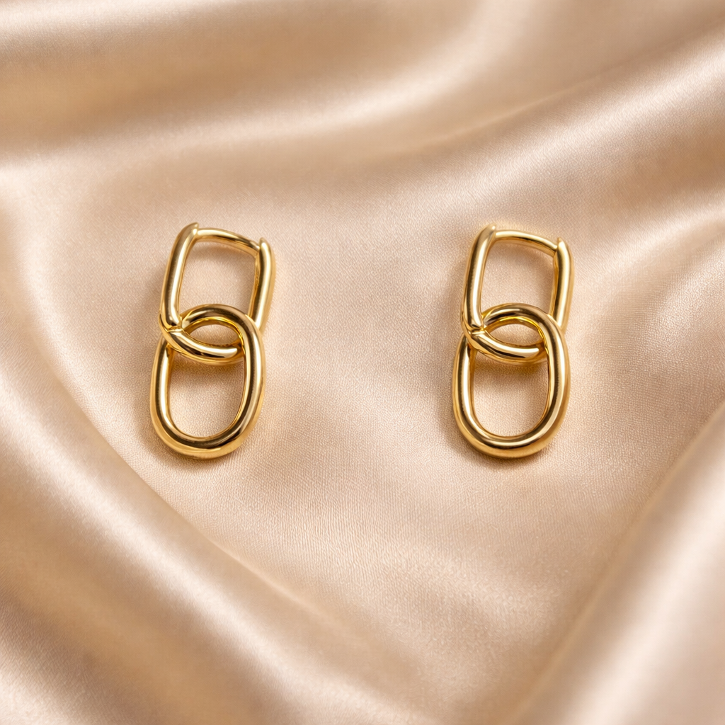 HAE007 - Golden Chain Earrings
