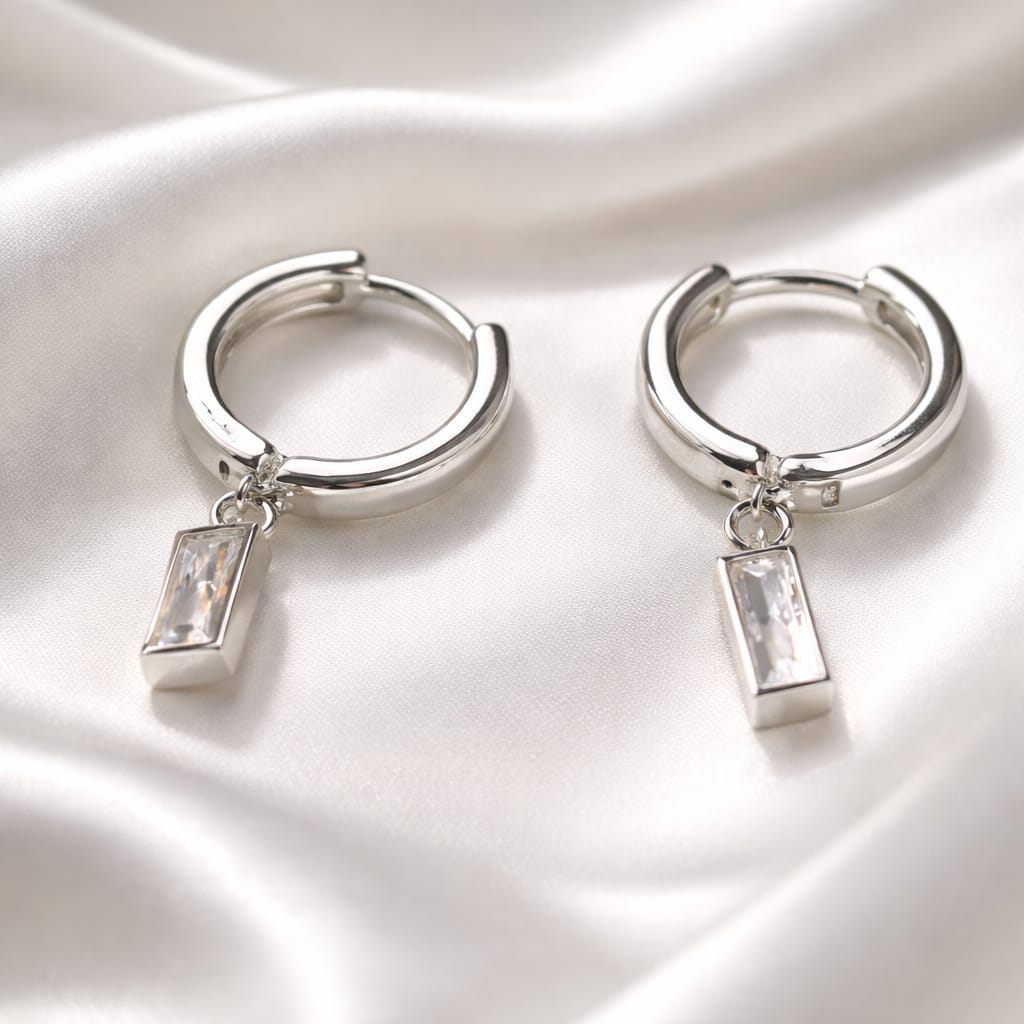 HAE011 - Huggie Drops Earrings