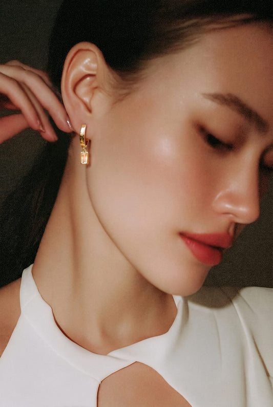 HAE028 - Huggie Drops Earrings
