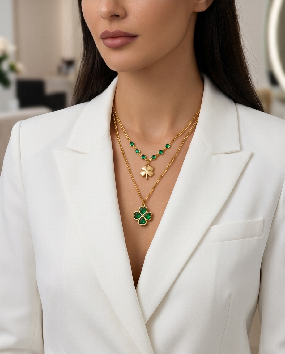 HAN010 - Good luck clover necklace
