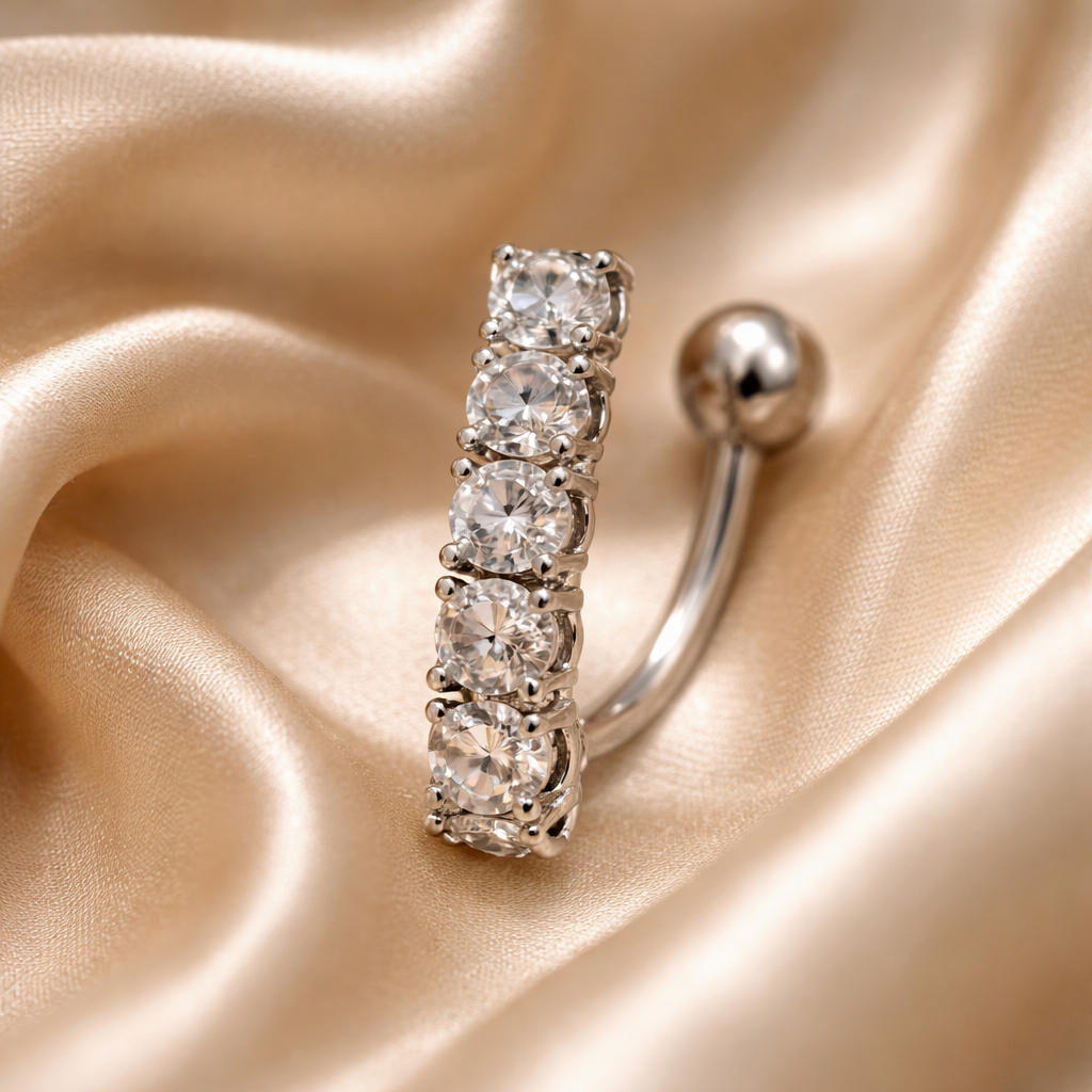 HAP013 - 5-Stone Belly Piercing