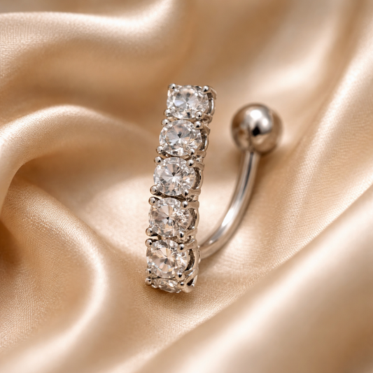 HAP013 - 5-Stone Belly Piercing