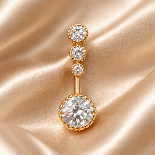 HAP023 - Triple-Drop Belly Ring